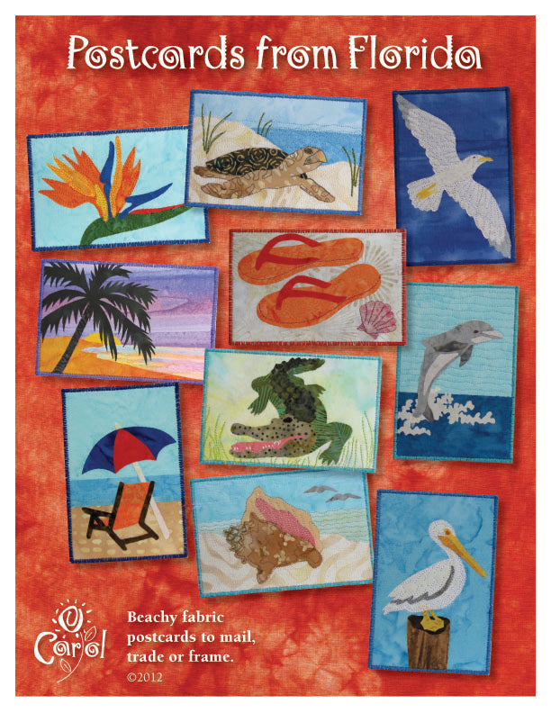 Postcards from Florida - pattern with four pieces of stabilizer included